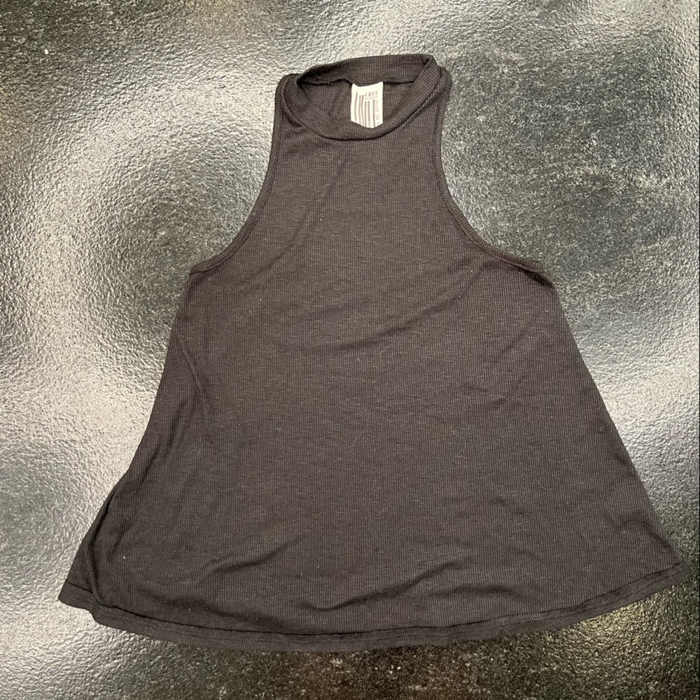 Free People high neck tank top, Color: Black, Size: Medium